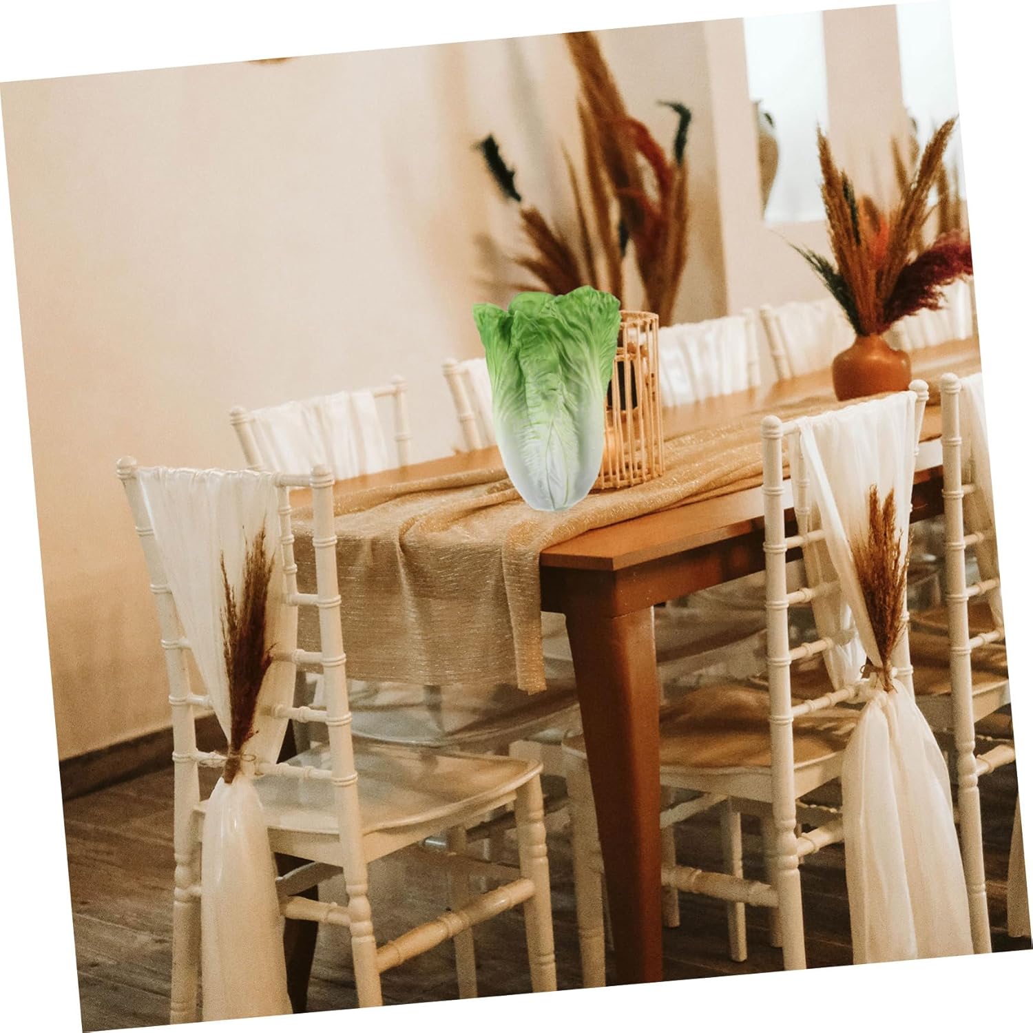 Cabilock Realistic Artificial Lettuce Leaf Decoration
