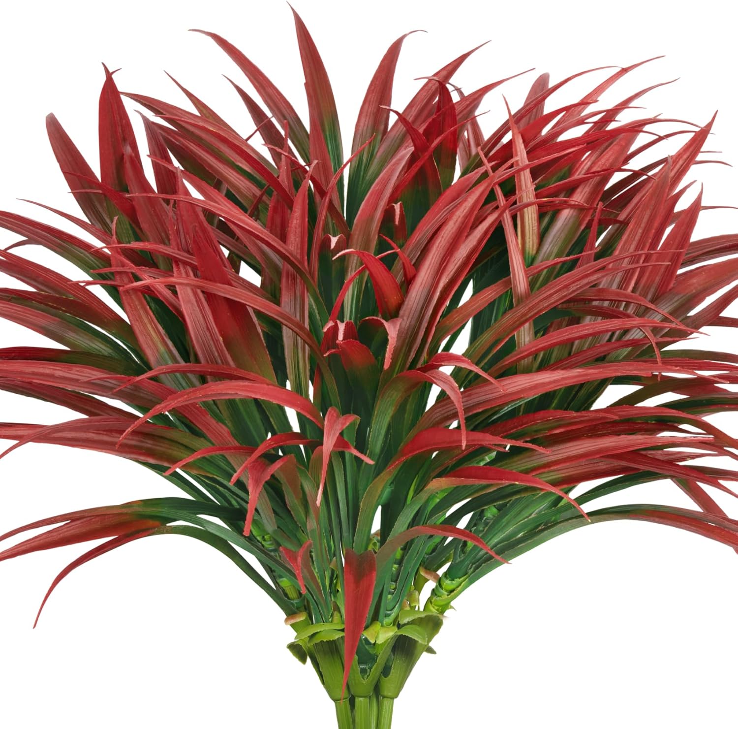 Ouddy Decor 20 Pcs Fake Outdoor Plants Set Red