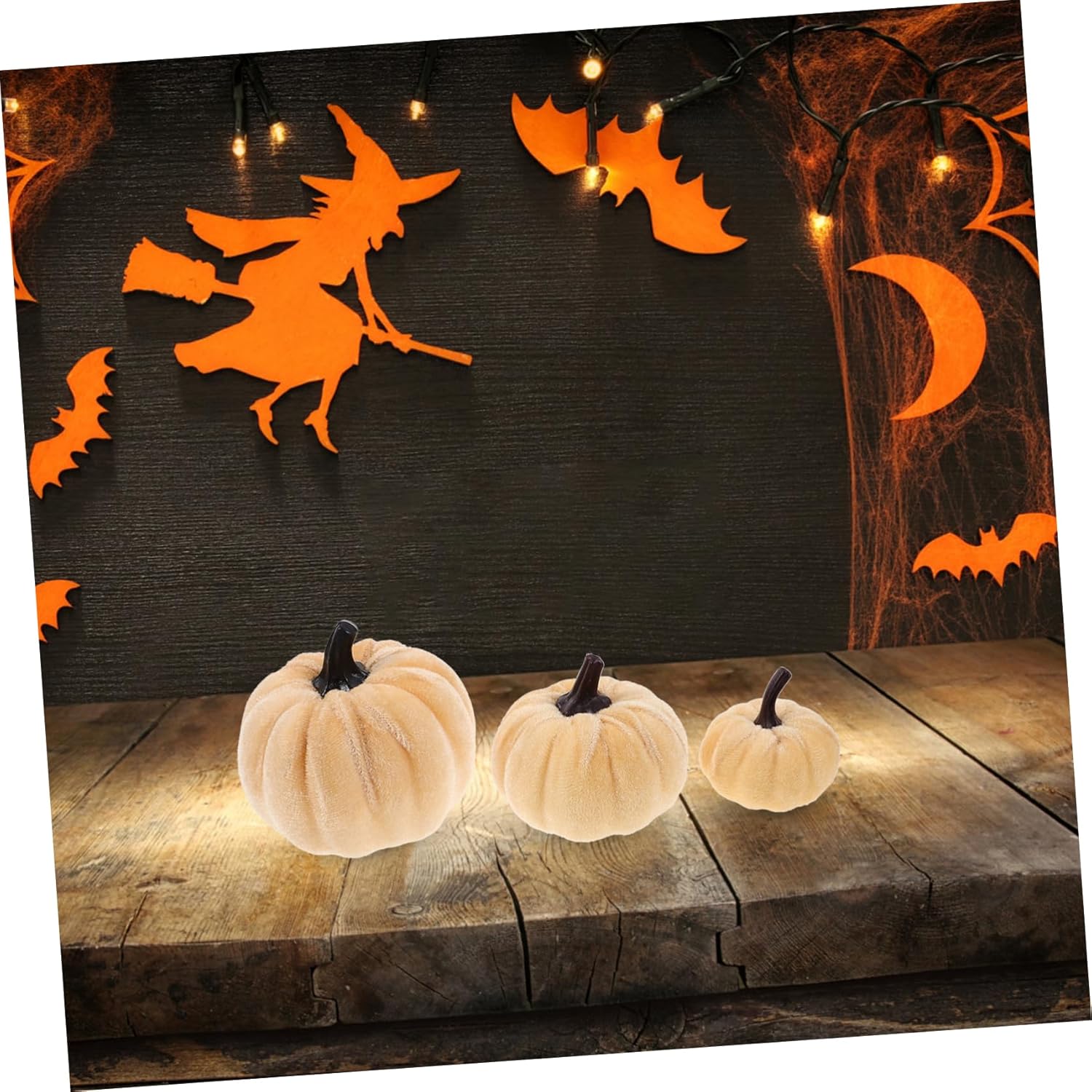 PRETYZOOM 6pcs Artificial Pumpkins Halloween Decor Centerpieces