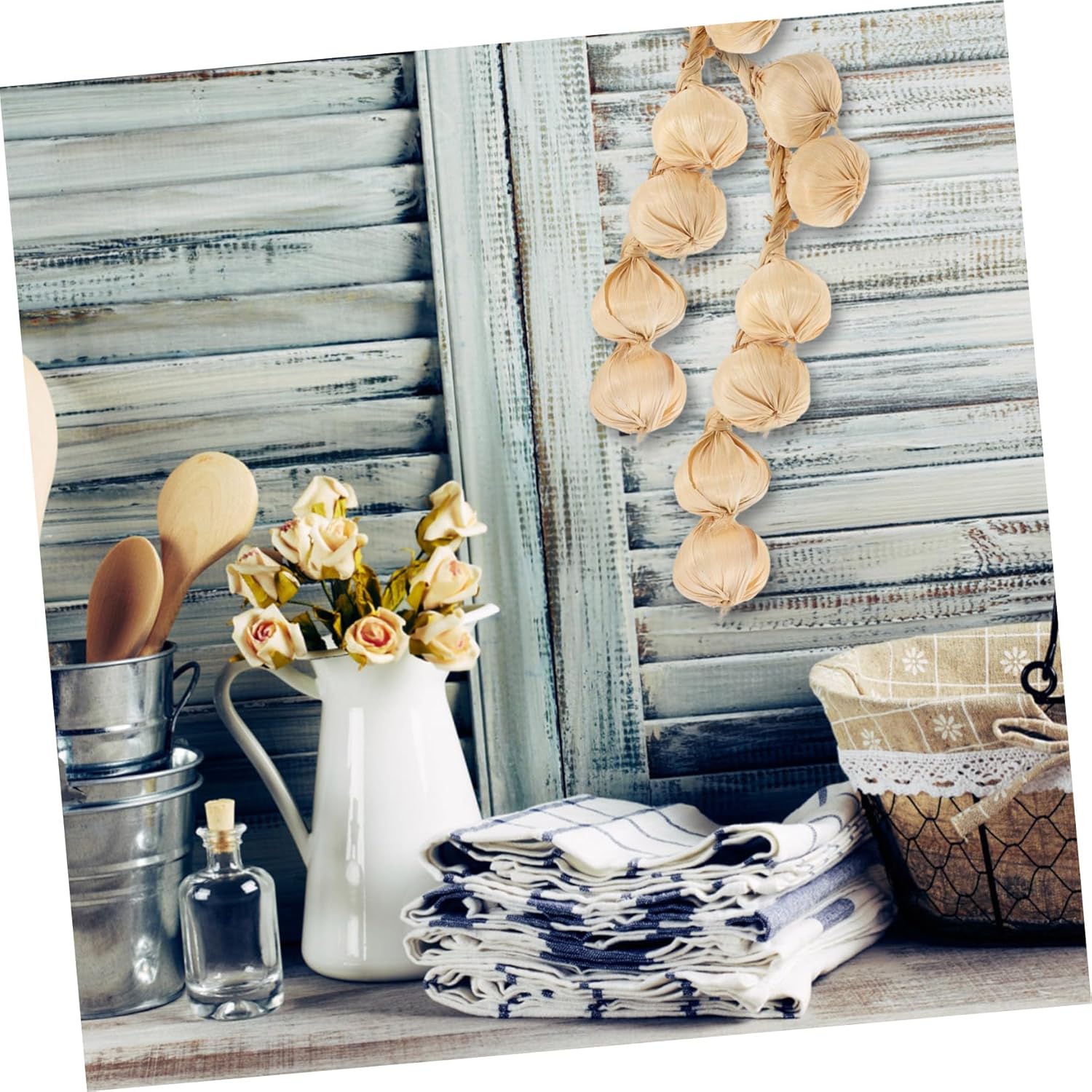 Realistic Garlic String Pendant for Home Decor