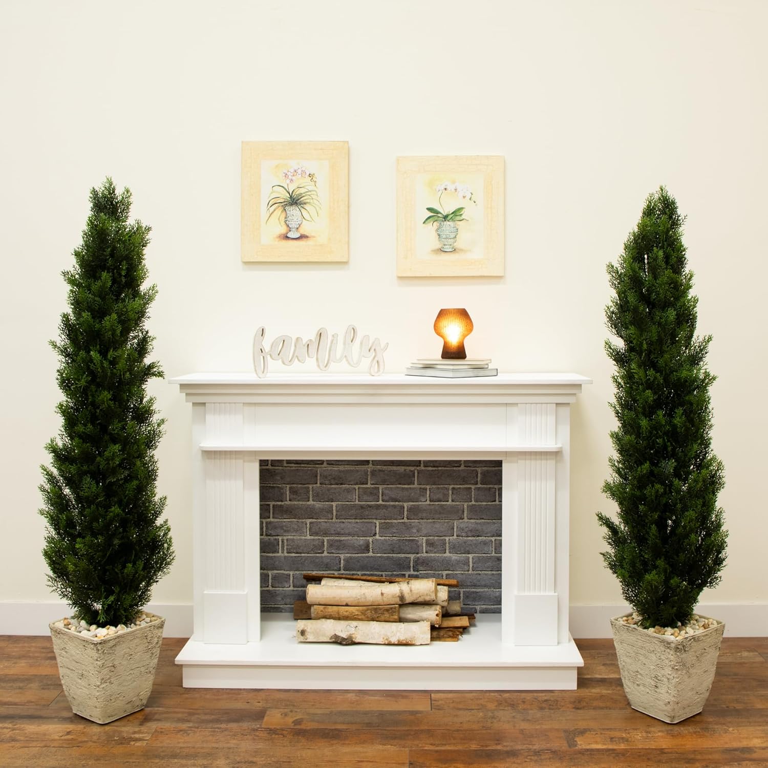 Nearly Natural 5ft Cedar Topiary Artificial Trees Set of 2
