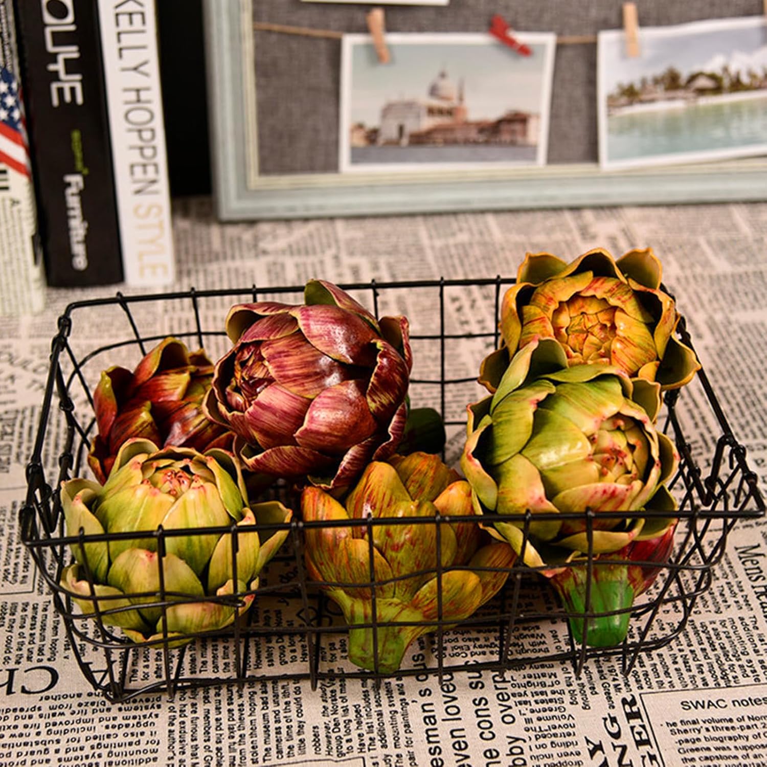 Realistic Artificial Artichoke Purple Small 6pcs