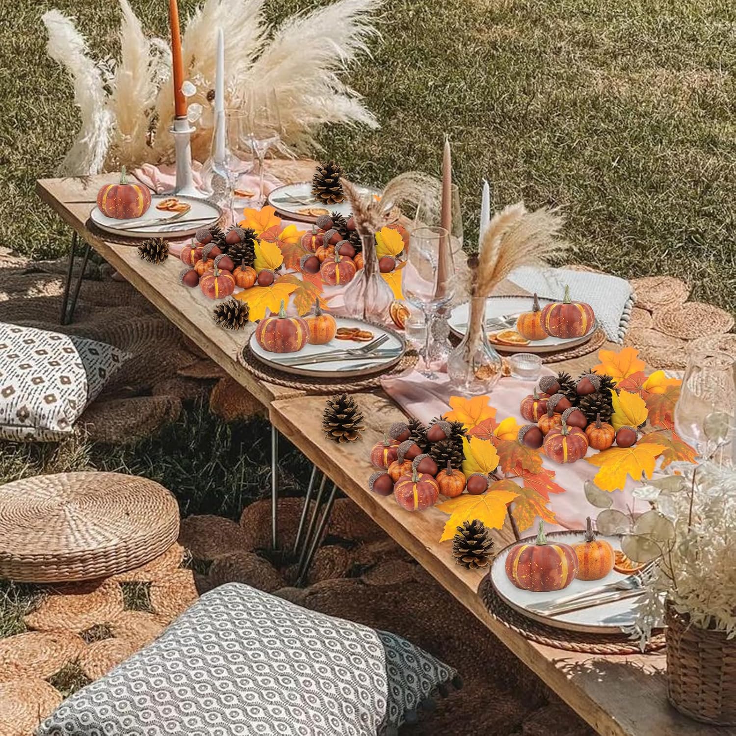 20 PCS Artificial Pumpkin Fall Decor Kit