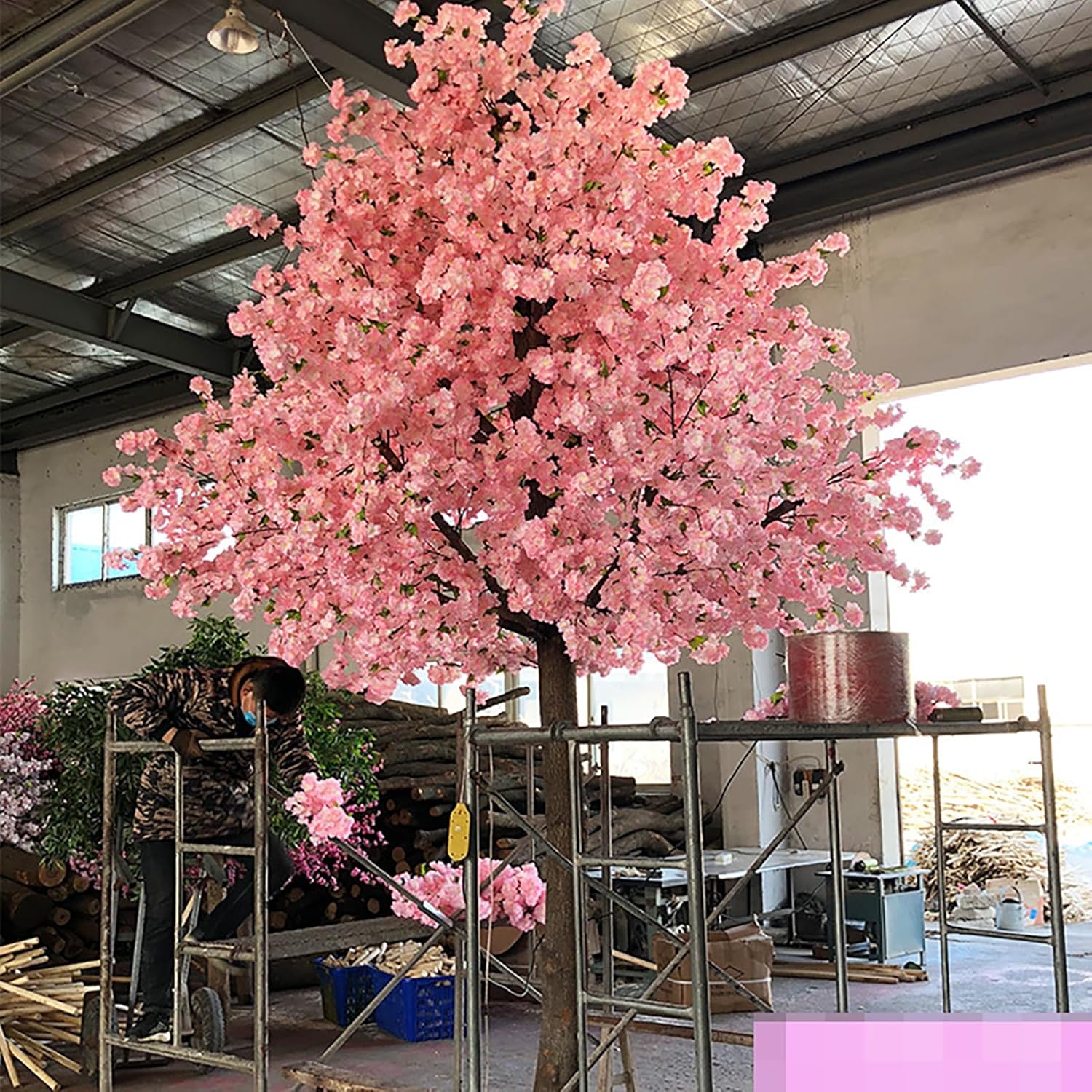 Handmade Cherry Blossom Tree Artificial Pink Decor