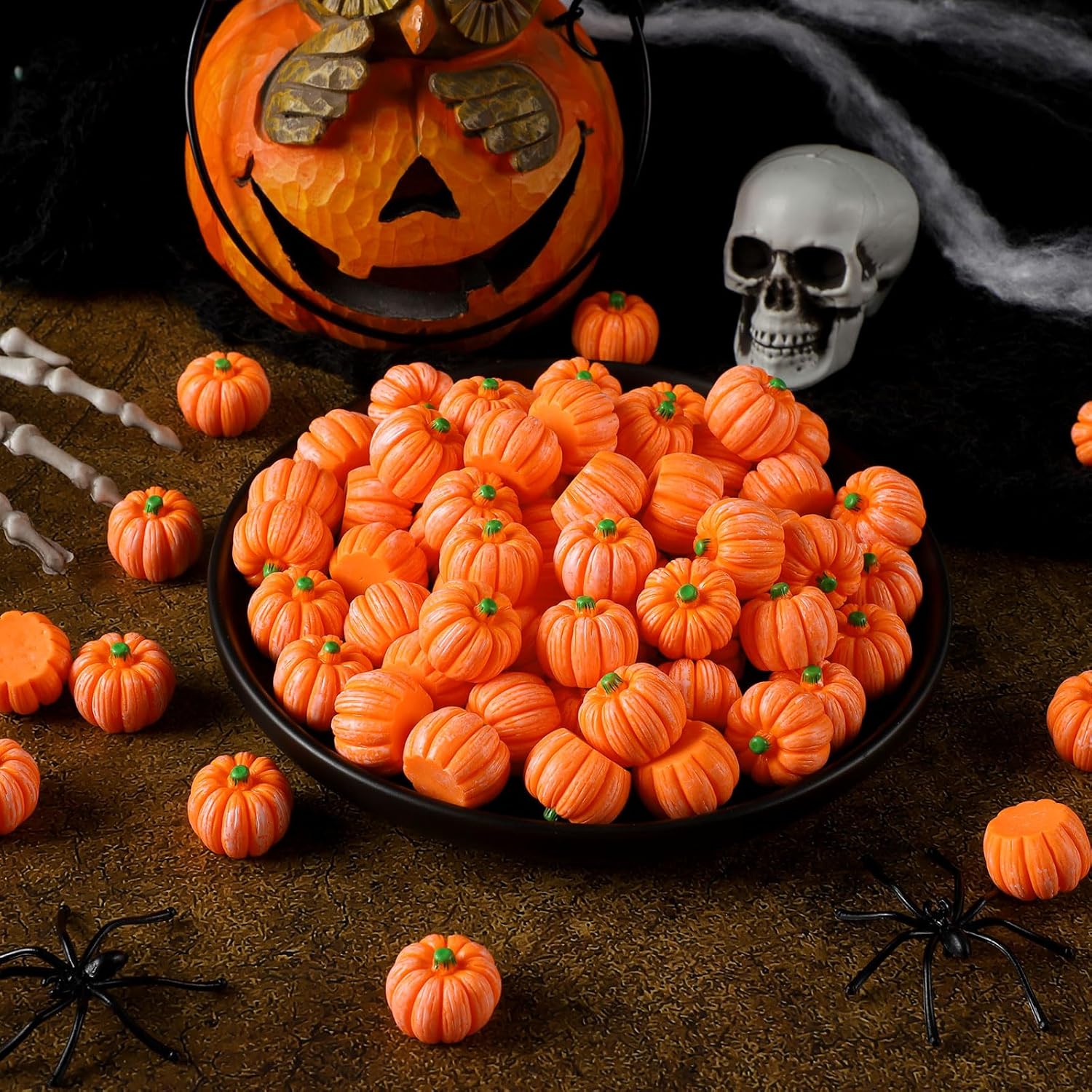 Sasylvia 100 Fall Mini Resin Pumpkins for Thanksgiving Decor