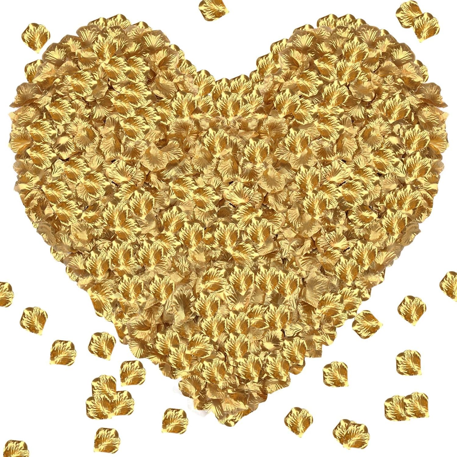 1000 Pieces Gold Artificial Rose Petals for Romantic Decor