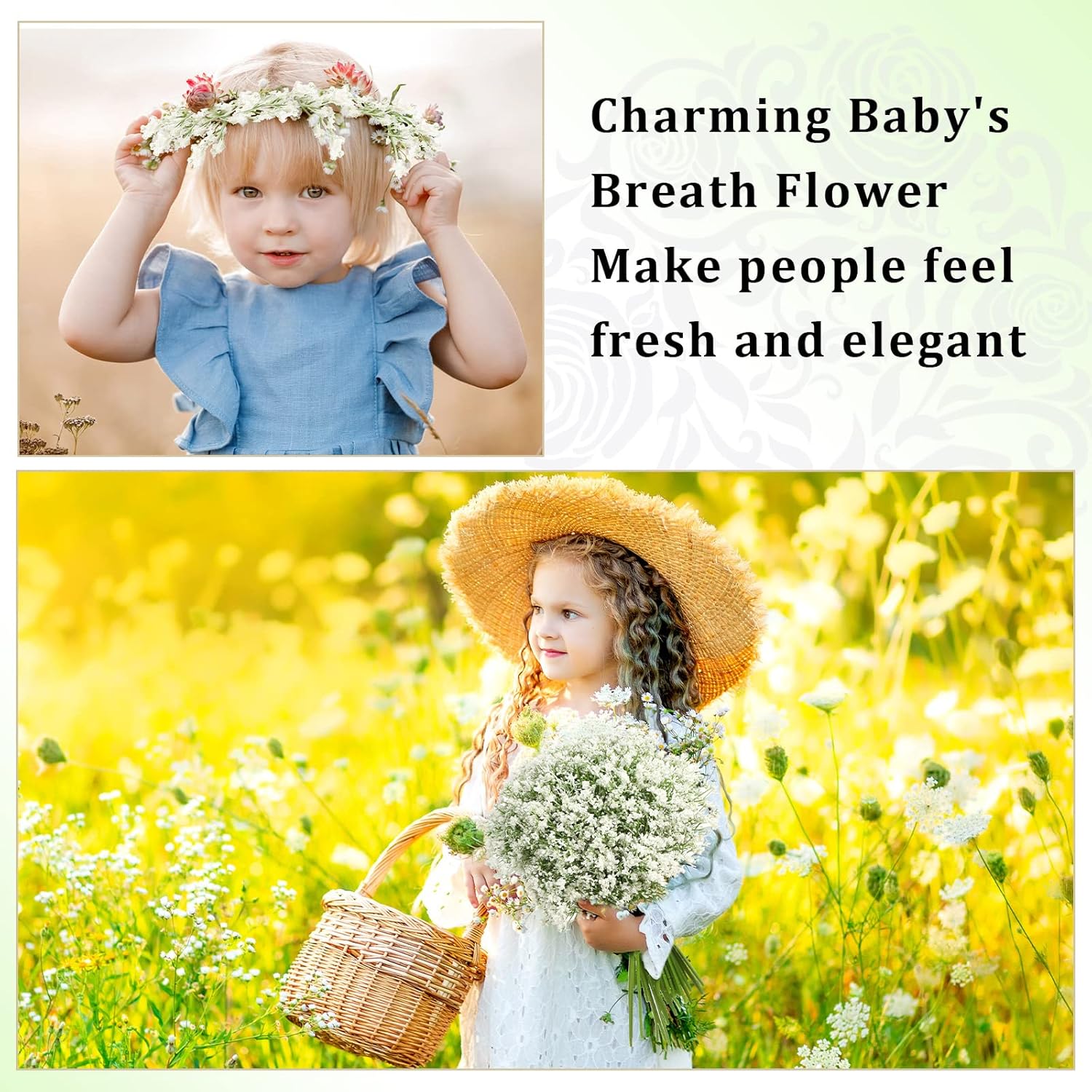 Ysleen 100pcs White Artificial Baby Breath Flowers for Decorations