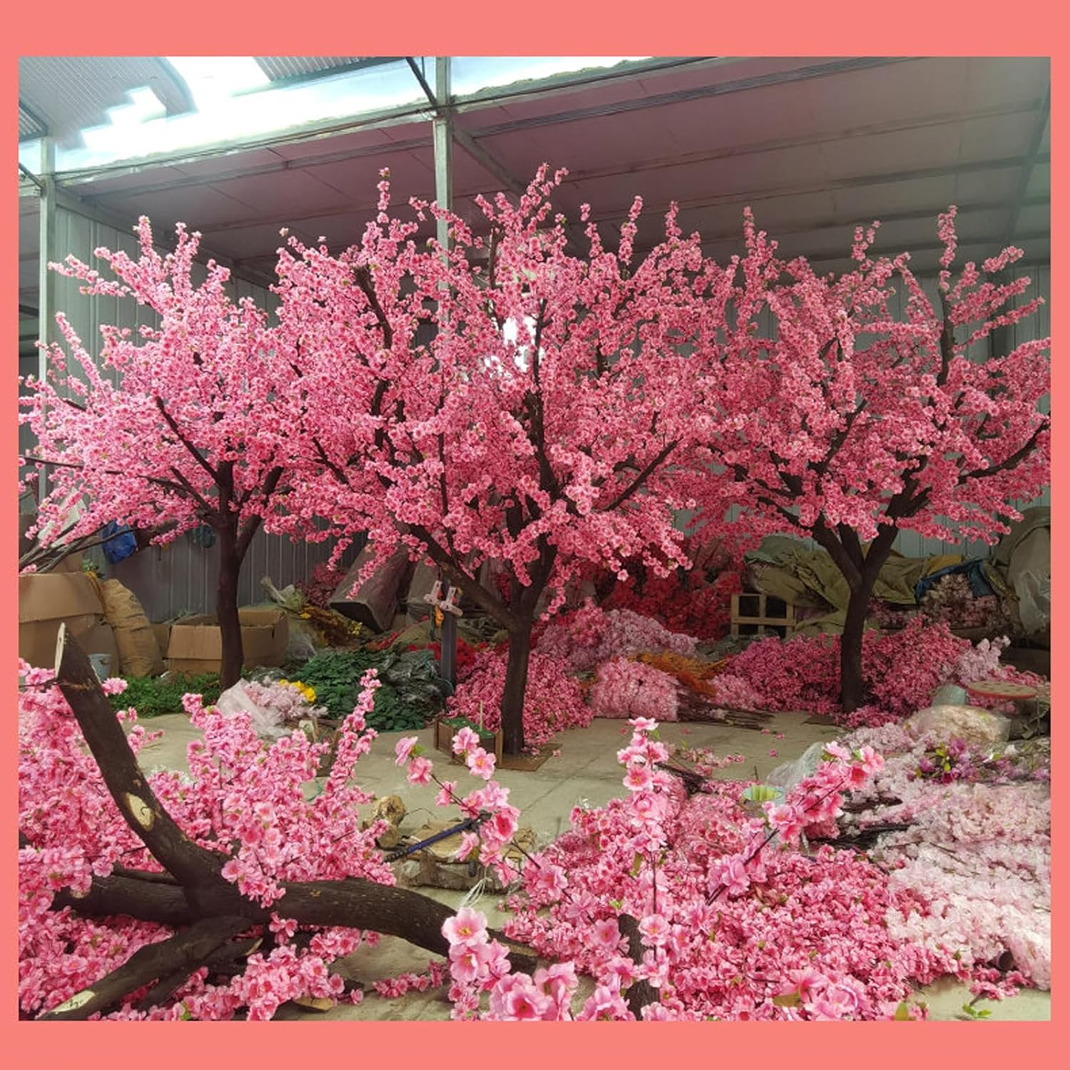 Handmade Cherry Blossom Tree Artificial Pink Decor