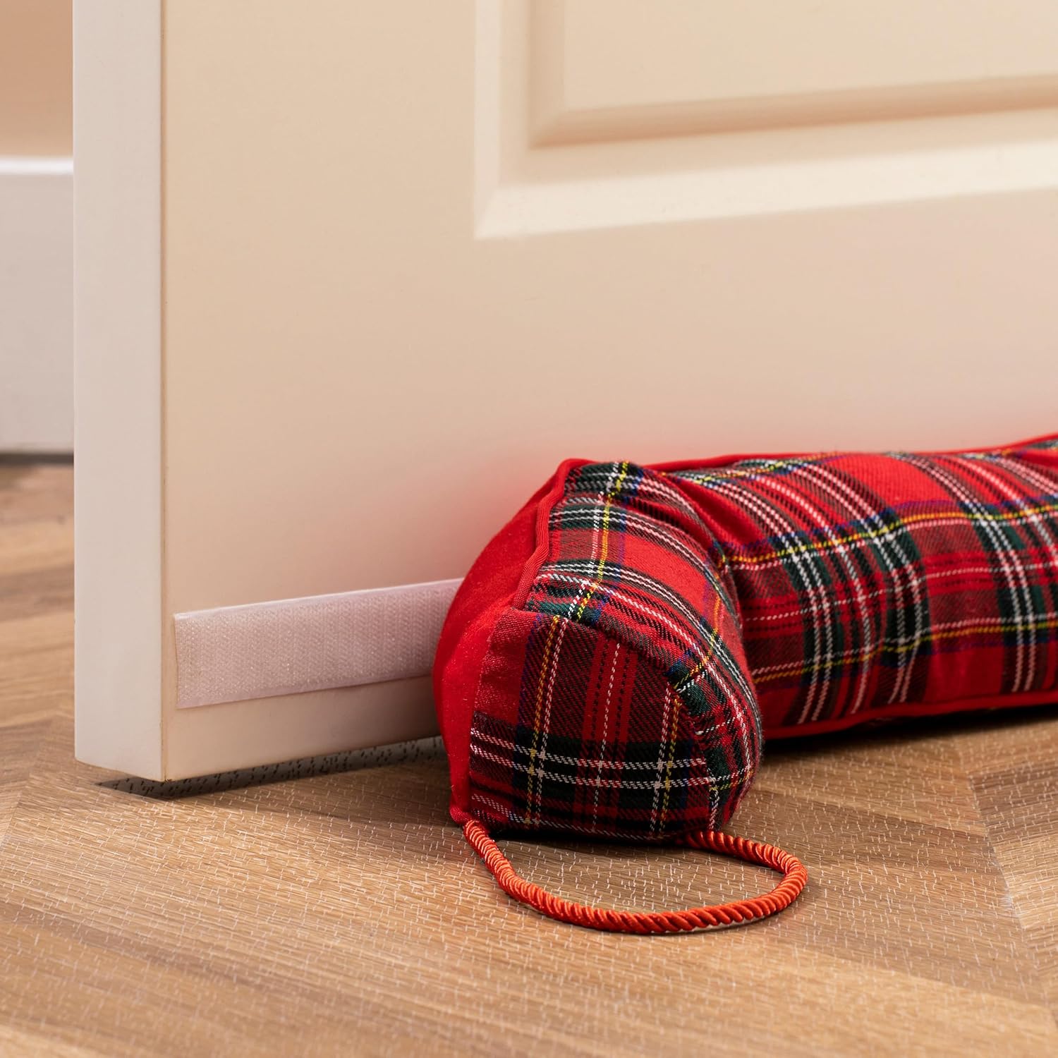 Sunolga 38 Inch Draft Stopper with Buffalo Plaid Cover