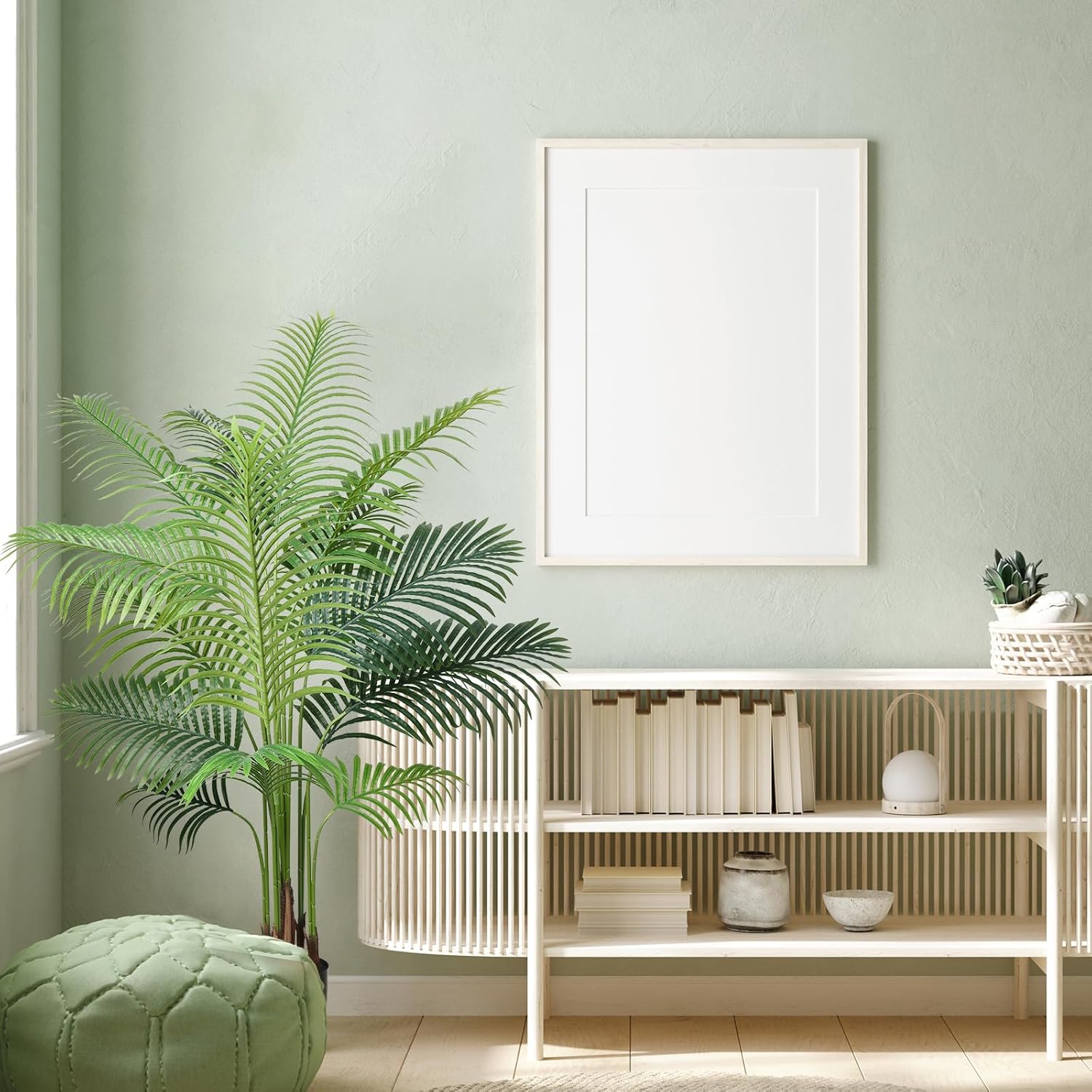 YULISKY 6 FT Artificial Areca Palm Plant with Pot