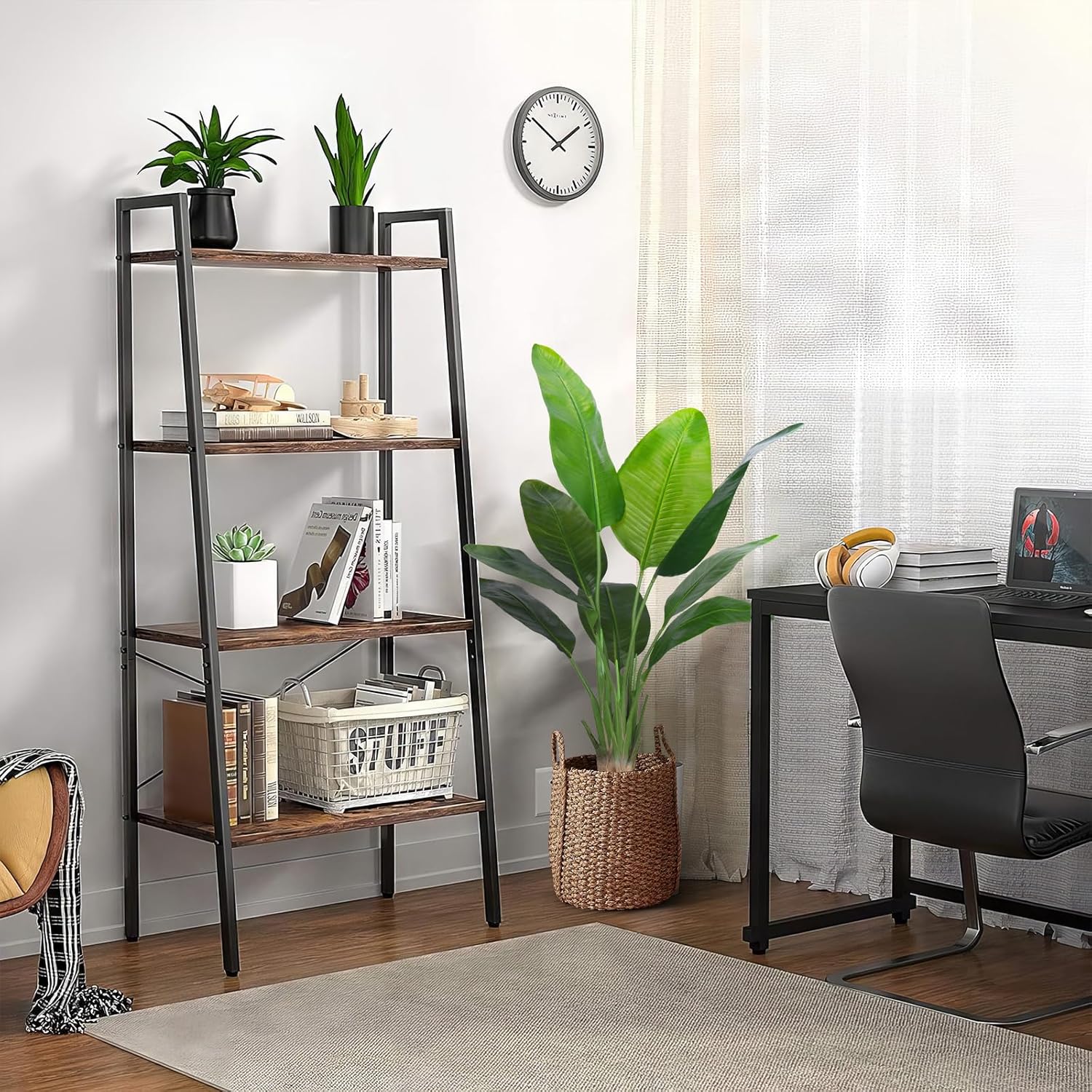 Artificial Bird of Paradise Plant with Realistic Leaves and Durable Pots