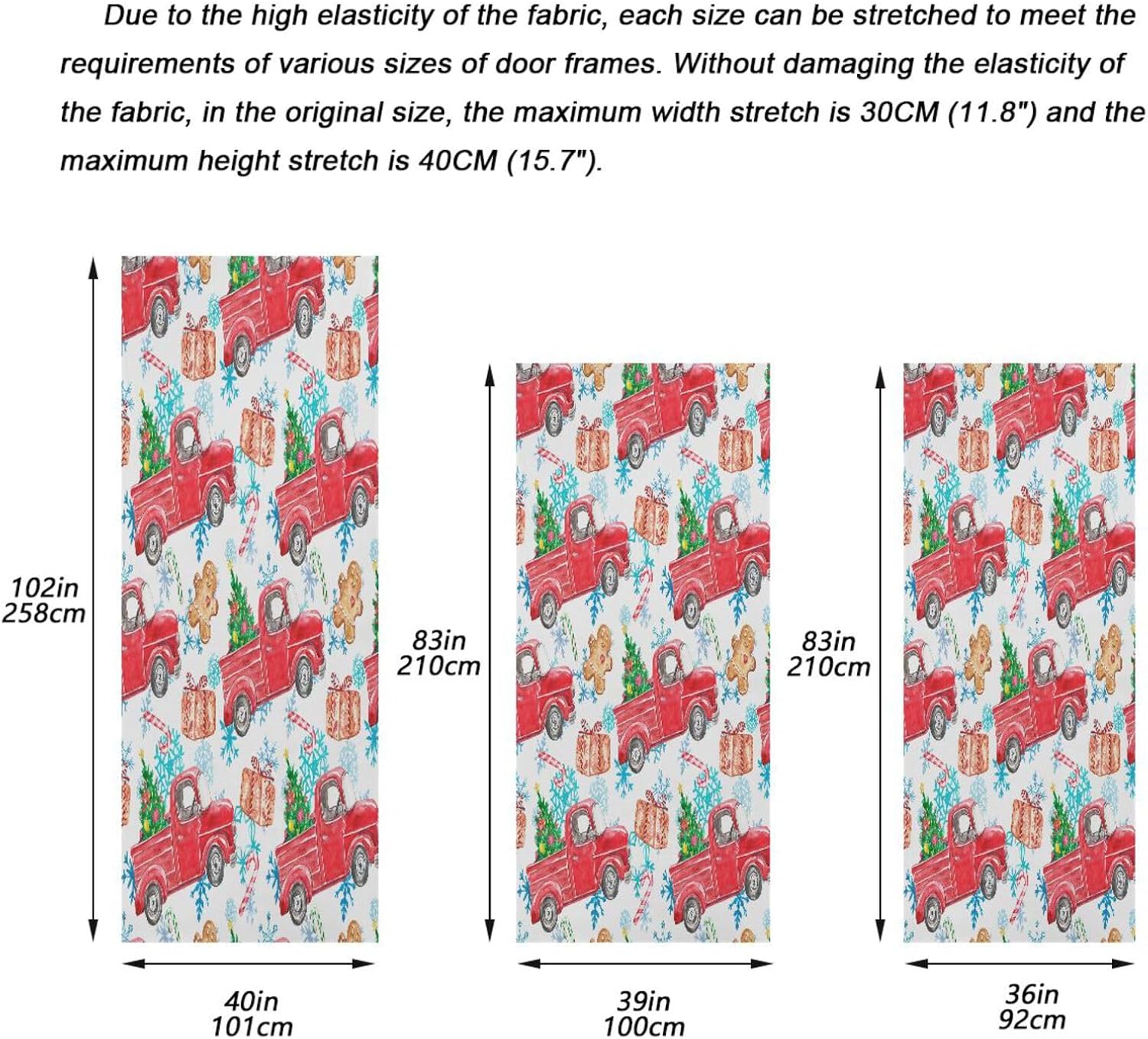 Susiyo Festive Door Cover with Snowflakes Design