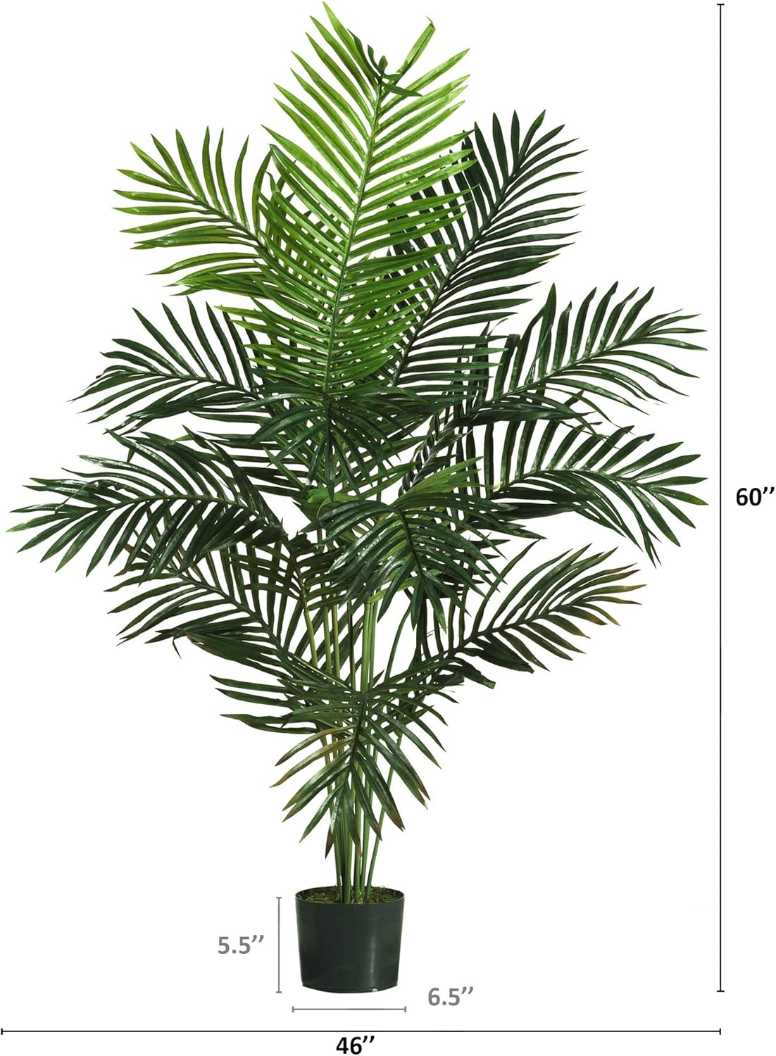 Nearly Natural 5FT Artificial Paradise Palm Tree with 12 Trunks