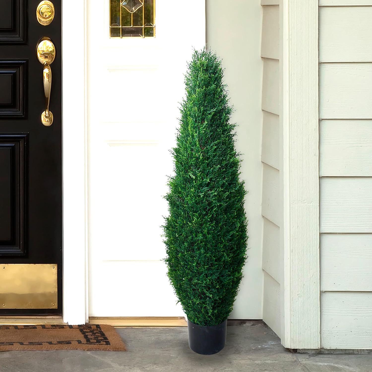 Pure Garden Artificial Topiary Cypress Tree 41 Tall