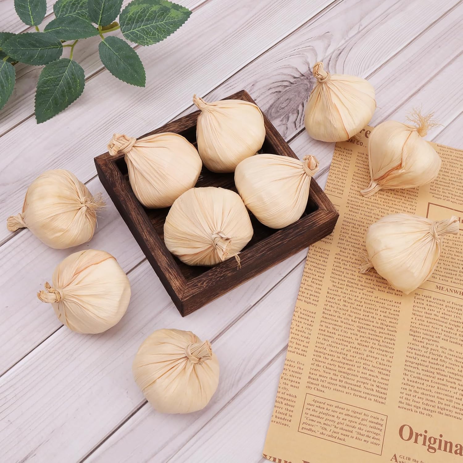 Folmywy Artificial Garlic 10 Pcs Lifelike Home Decor