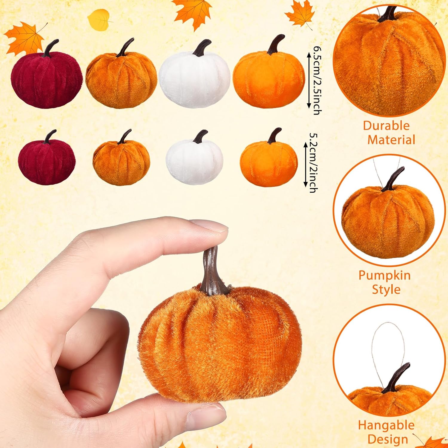 Sotiff 24 Pcs Fall Mini Tree Ornament Set