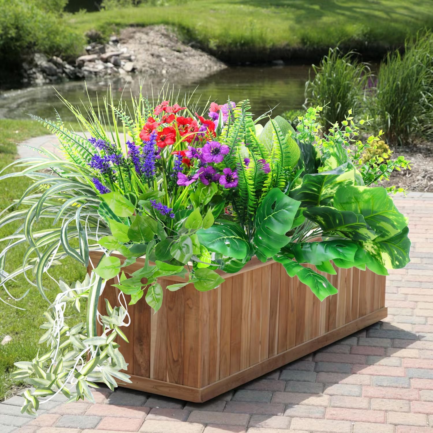 14 Bundles Artificial Plants Outdoor Greenery