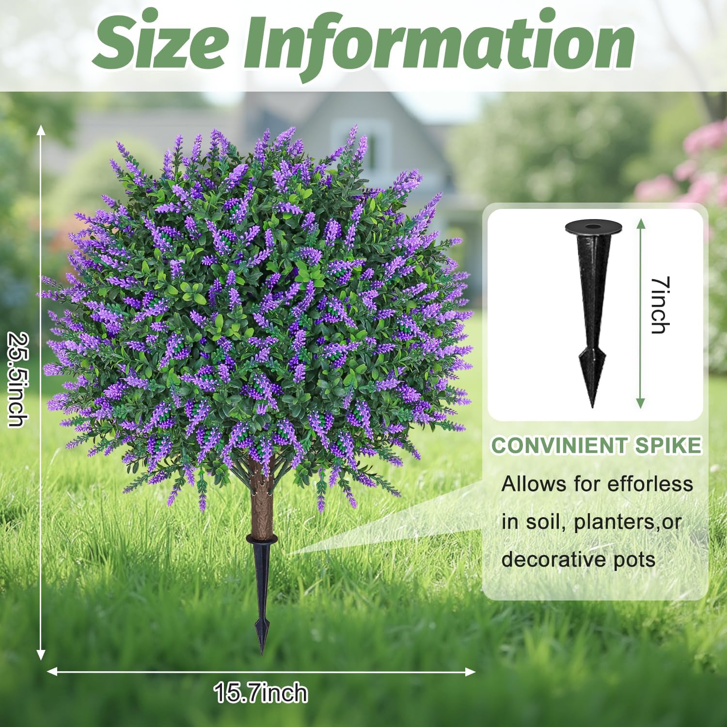 Artificial Lavender Topiary Ball Trees 2 Pack 255 Inches UV Resistant