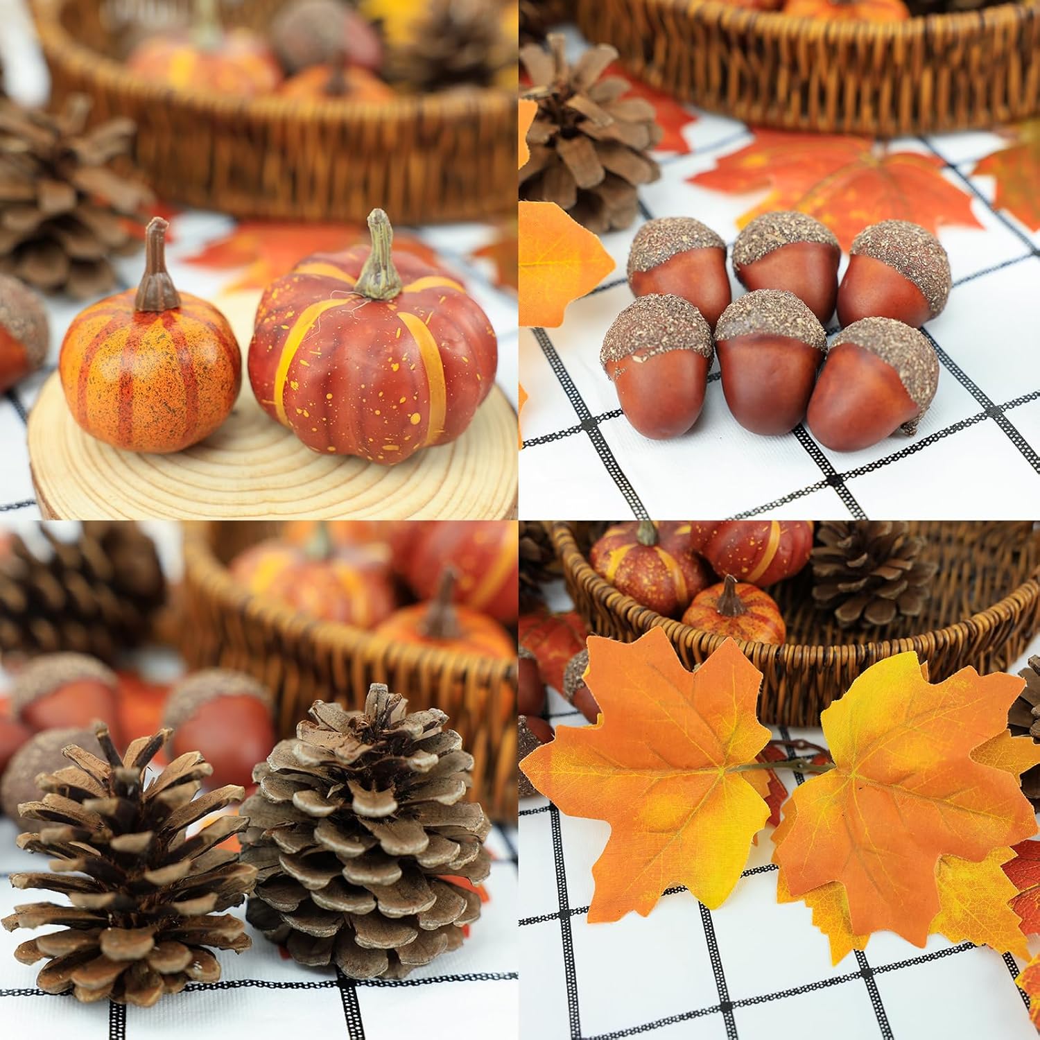 20 PCS Artificial Pumpkin Fall Decor Kit
