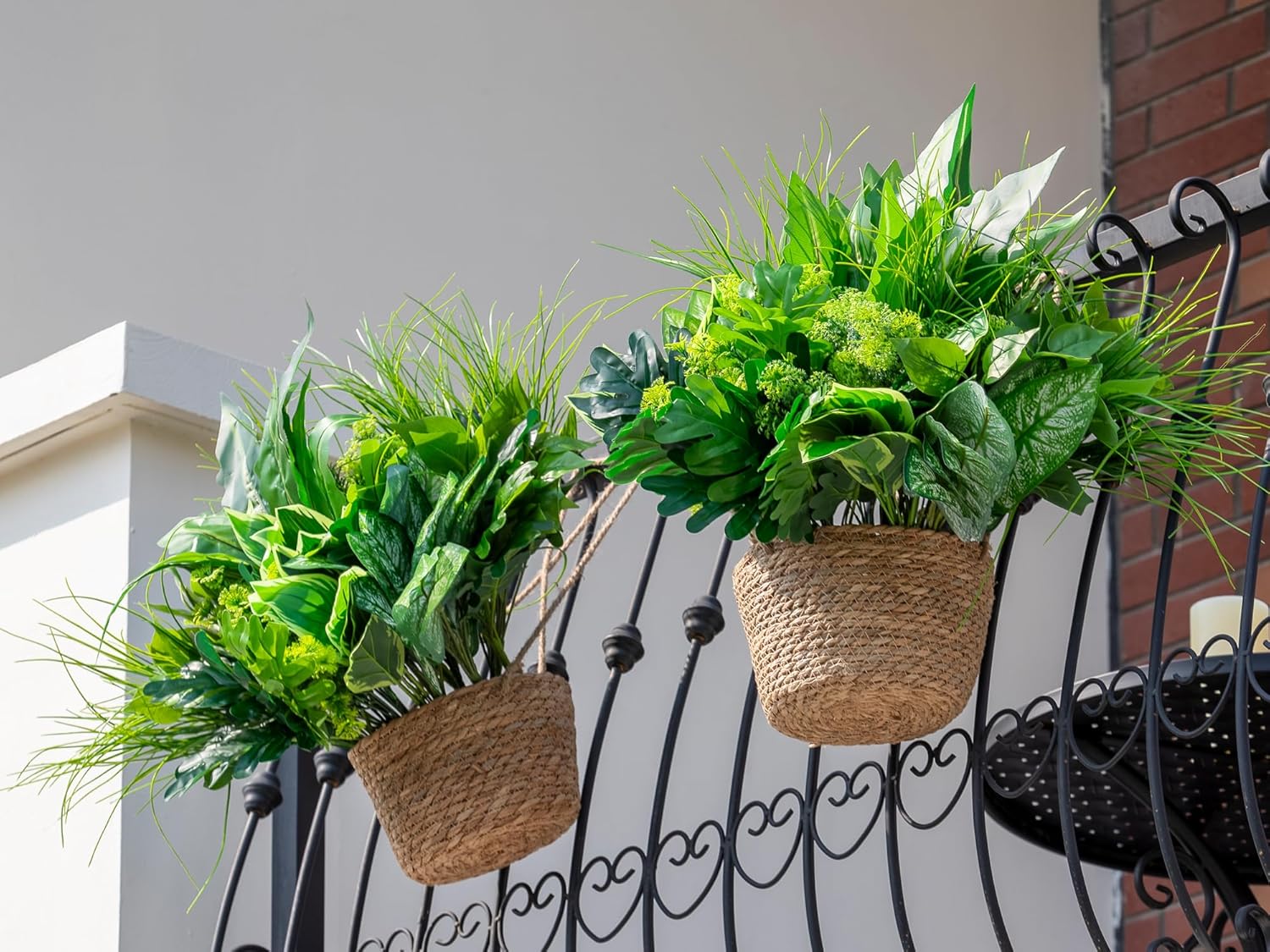 Green Moon 18 Bundles Artificial Plants Outdoor UV Resistant