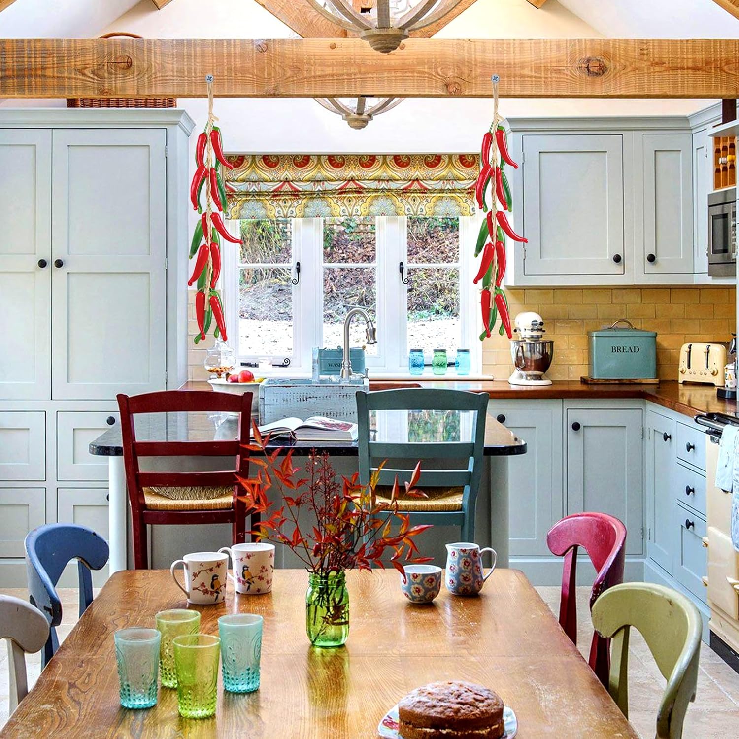 Emivery Artificial Pepper Garland 2Pcs Hanging String