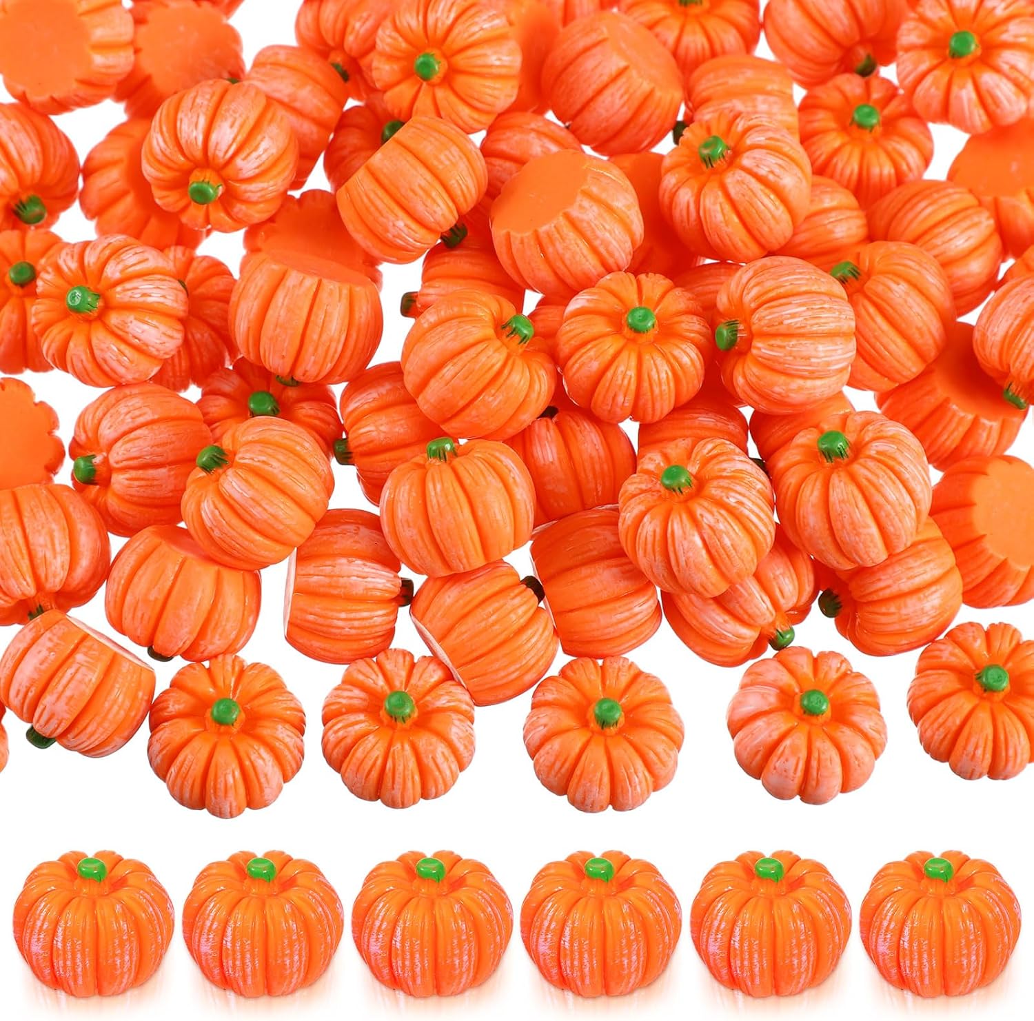 Sasylvia 100 Fall Mini Resin Pumpkins for Thanksgiving Decor