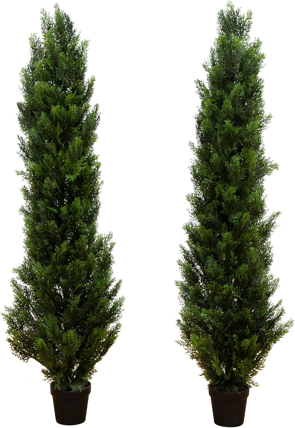 Nearly Natural 5ft Cedar Topiary Artificial Trees Set of 2