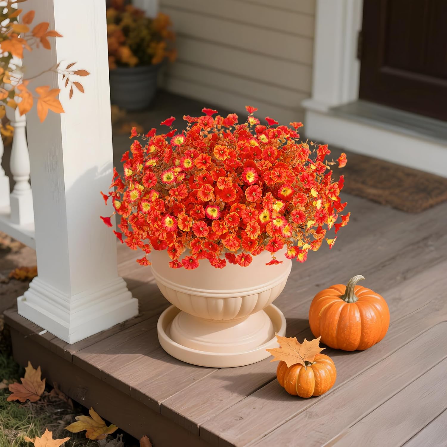 INXUGAO Fake Fall Flowers for Outdoor Decoration