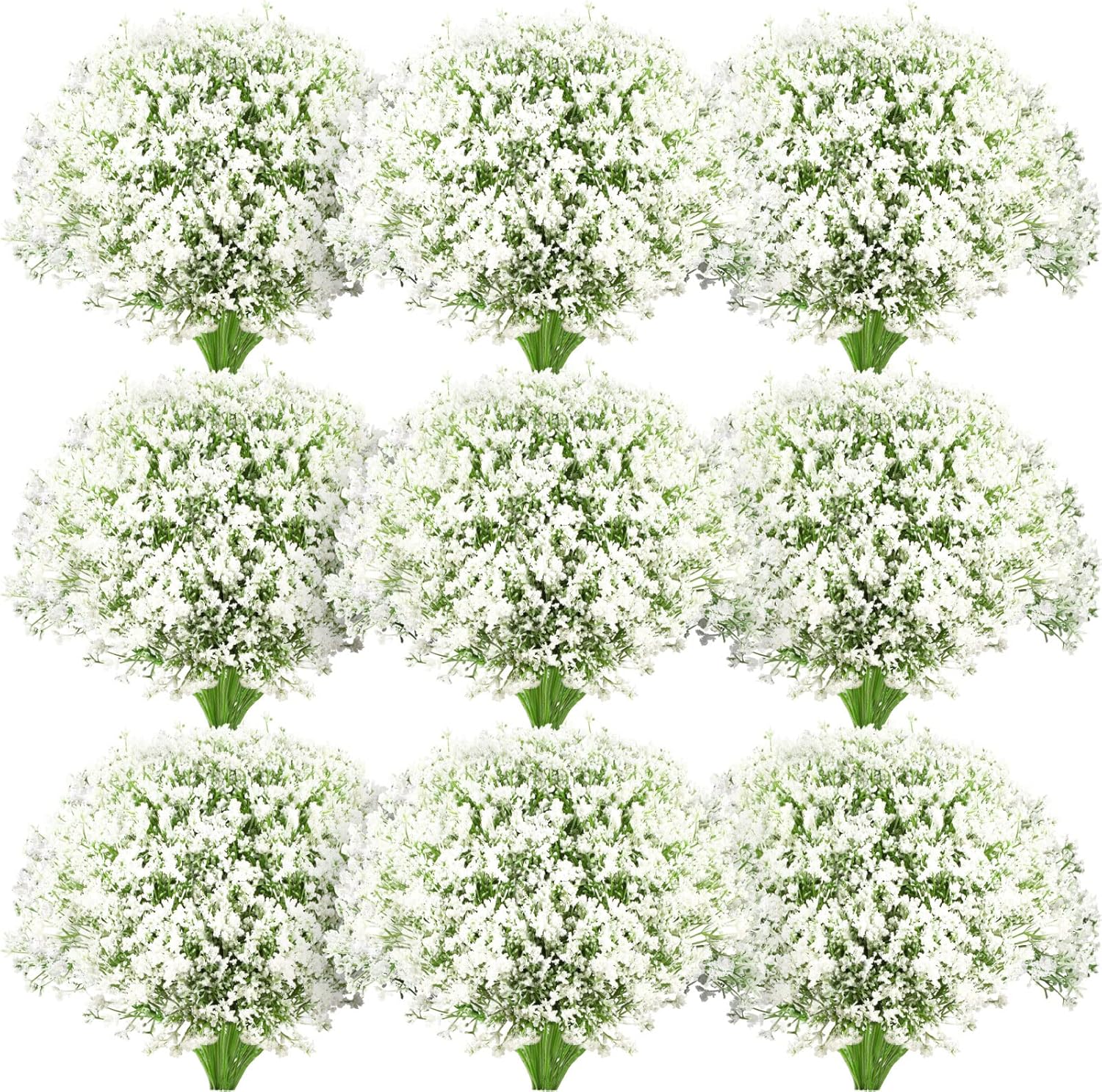 Ysleen 100pcs White Artificial Baby Breath Flowers for Decorations