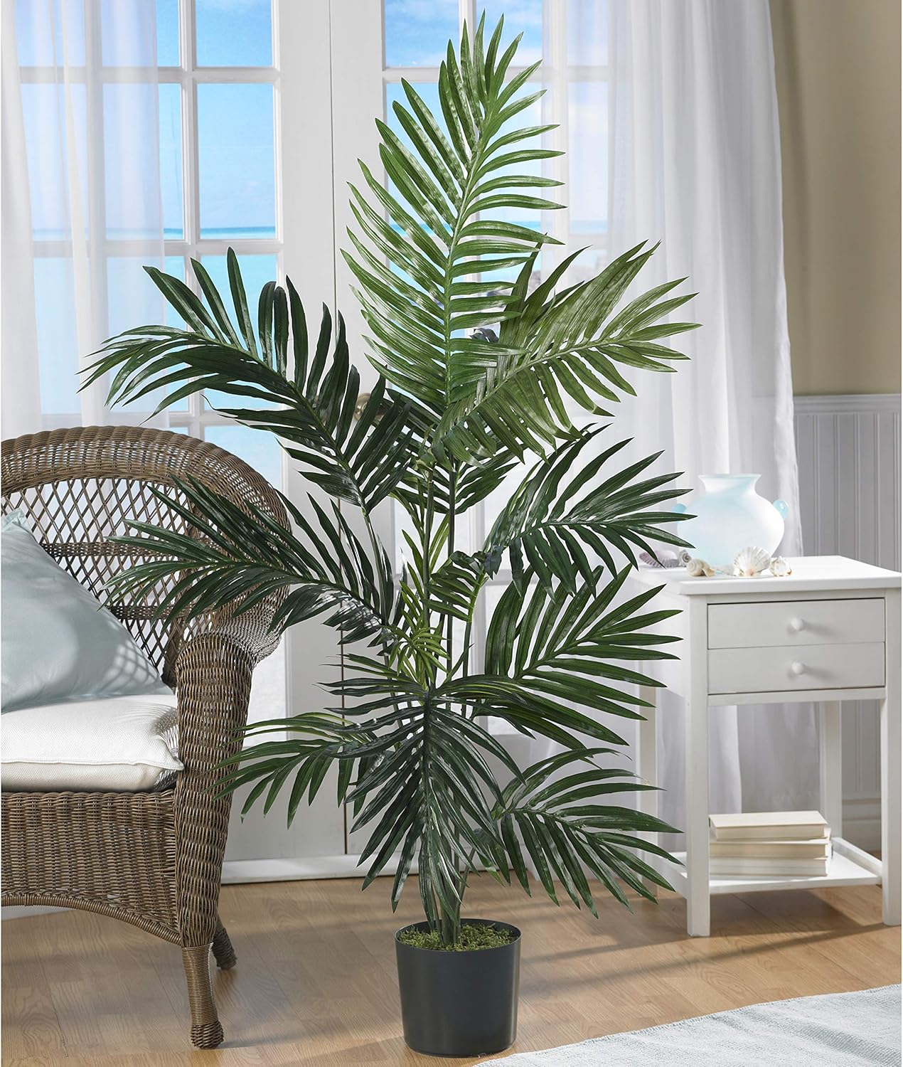 Nearly Natural 5FT Artificial Paradise Palm Tree with 12 Trunks