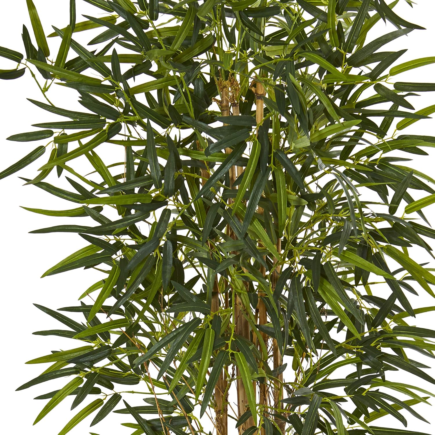 Nearly Natural 55ft Bamboo Artificial Tree in White Planter